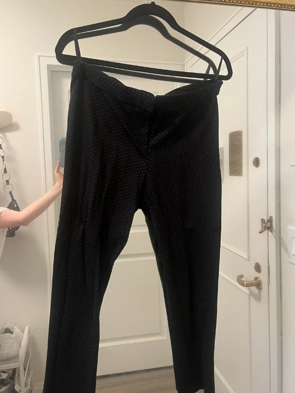 Amanda & Chelsea Subtle Polka Dot Skinny Work Pant, Size 8